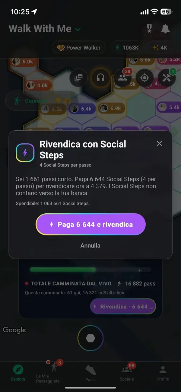 Reclamando un esagono con passi accantonati