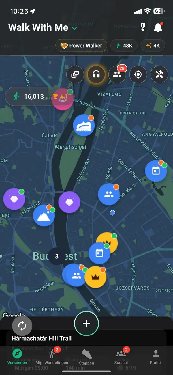 De Verkennen-kaart met wandelingen in de buurt