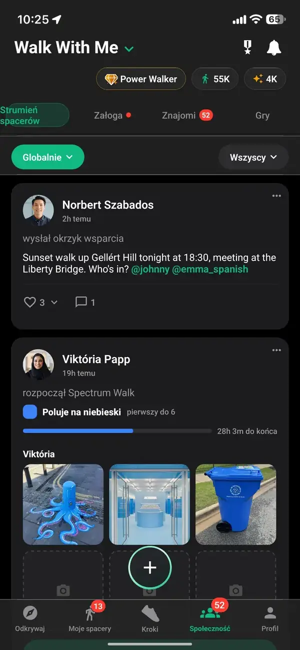 Spectrum Walk w trakcie polowania na błękit w Walk Feed