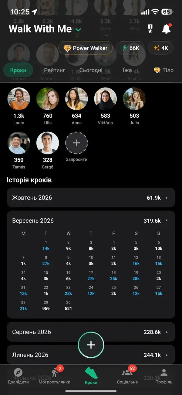 Крок та історія рангу, зберігаючи на профілі