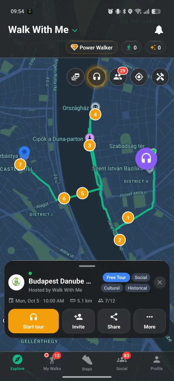 Paradas de tour de audio que se reproducen cuando llegas