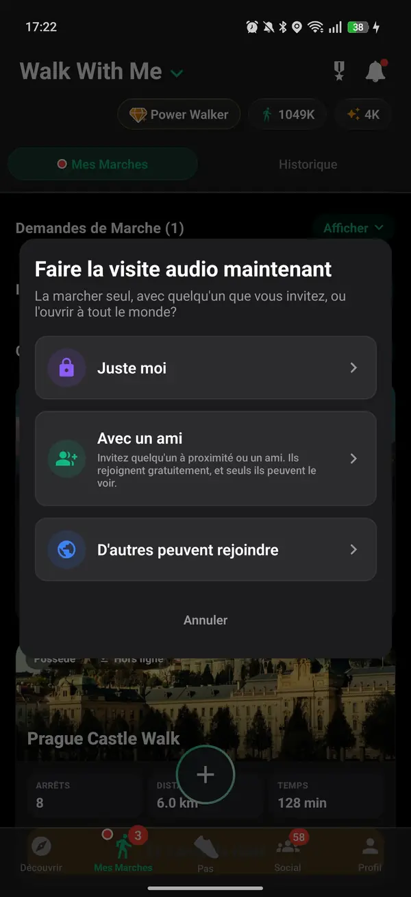 Partez seul ou invitez quelqu'un