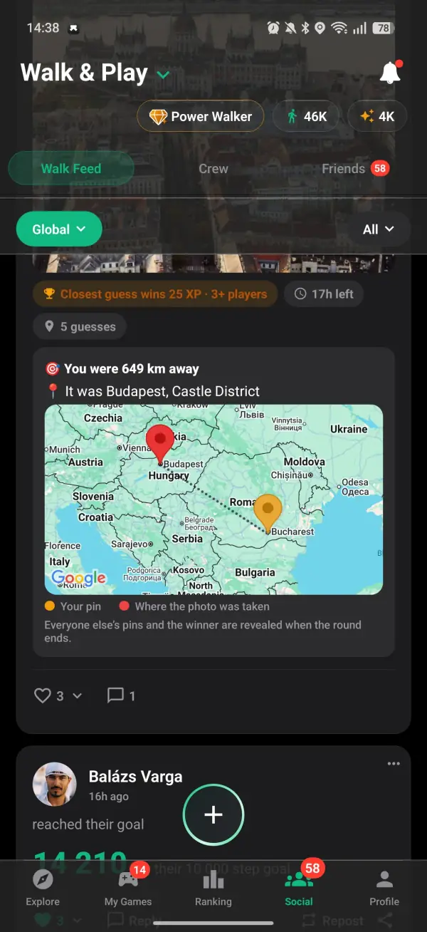 Наскільки далеко твоя мітка була від місця, показано на карті