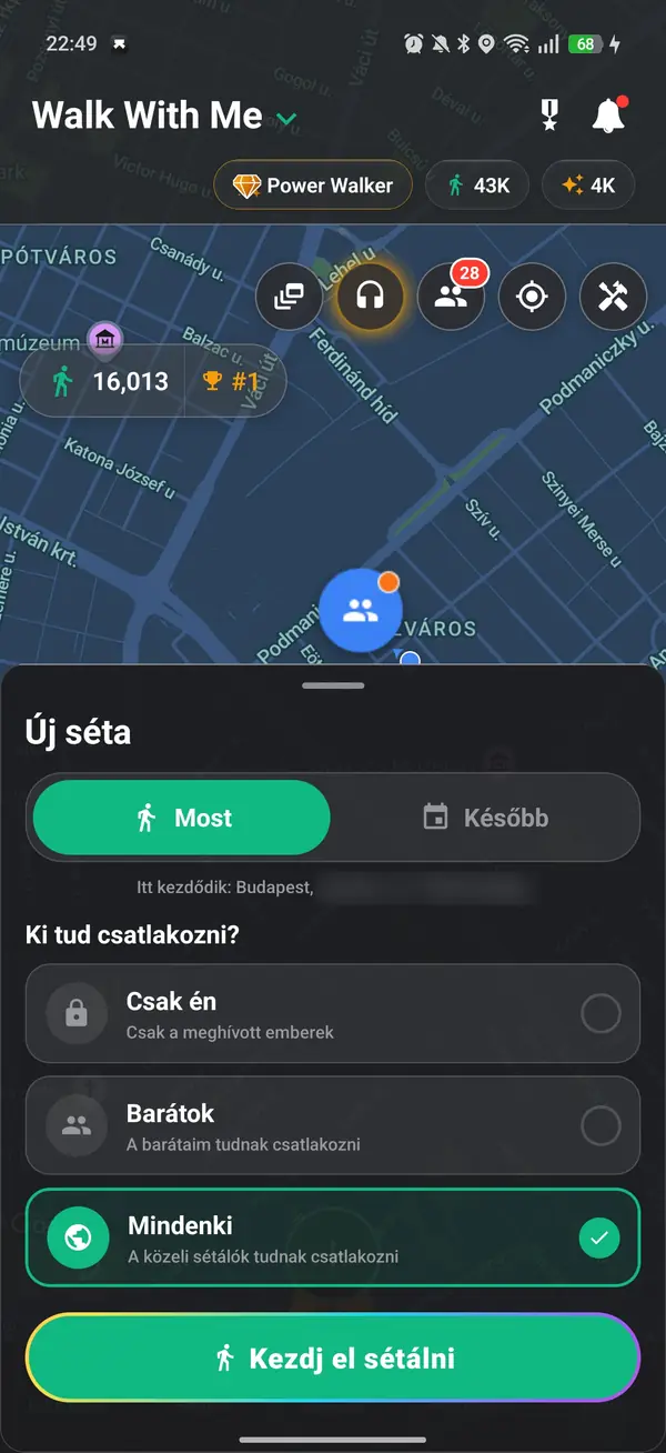 Sétálj most vagy később, és döntsd el, ki csatlakozhat