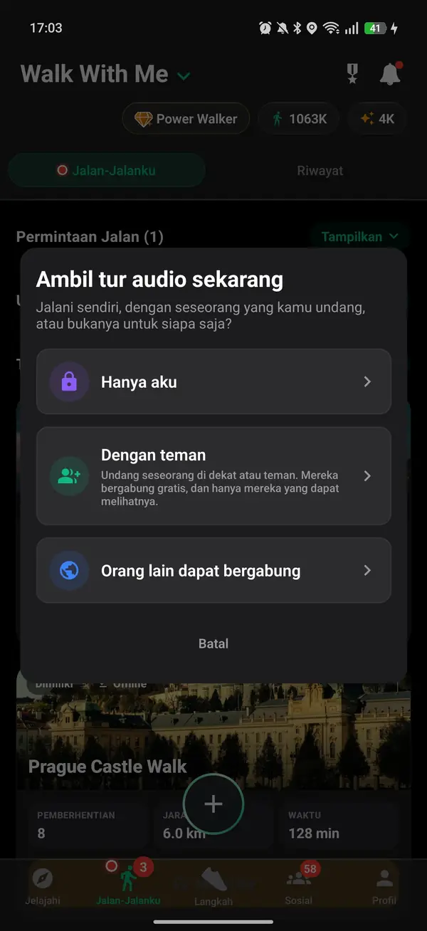 Jalan sendiri atau undang seseorang