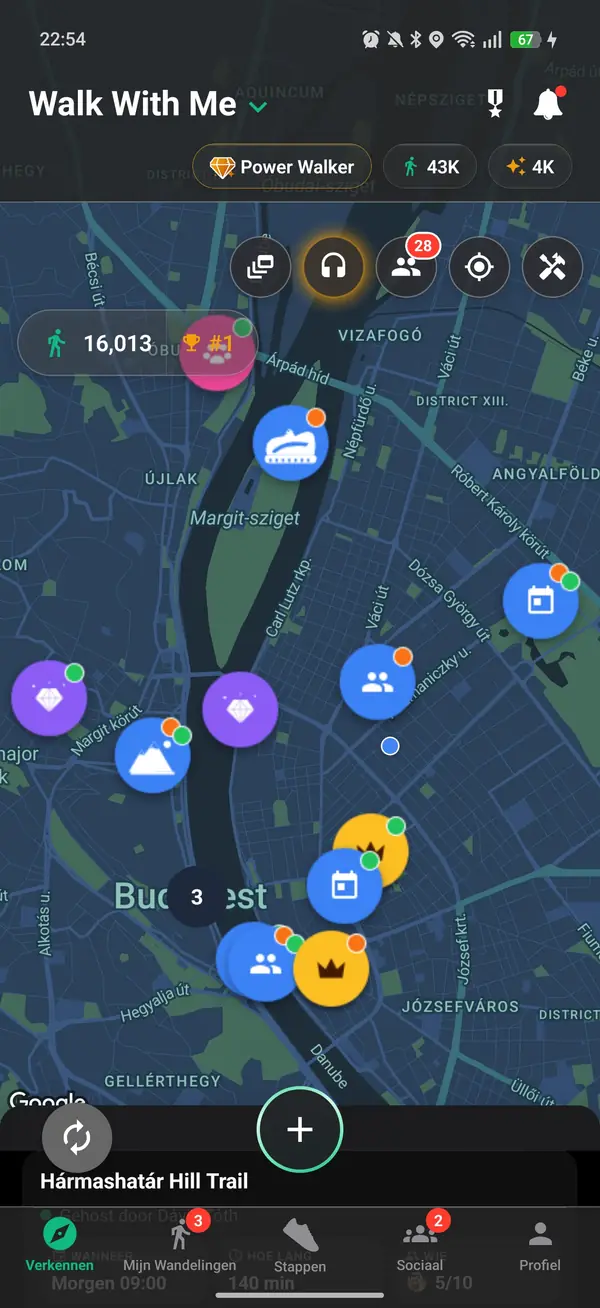 De Verkennen-kaart met wandelingen in de buurt