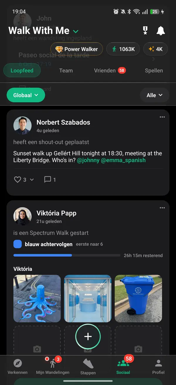 Walk Feed als een op wandelen gebaseerde sociale feed