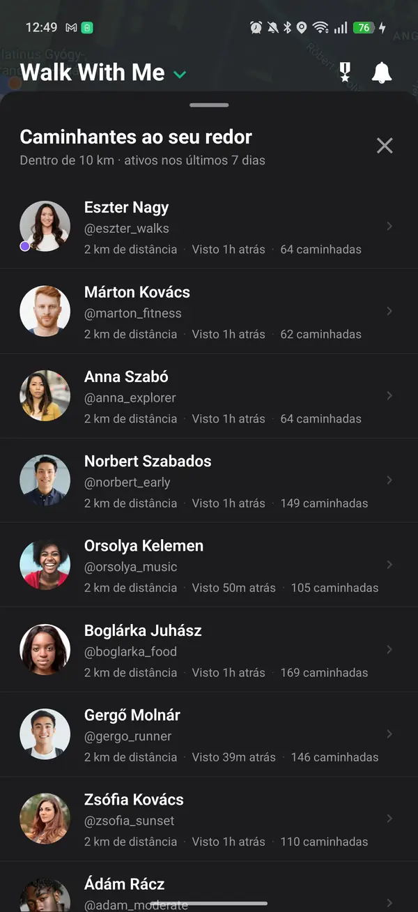 O mapa mostrando uma localização aproximada e desfiada