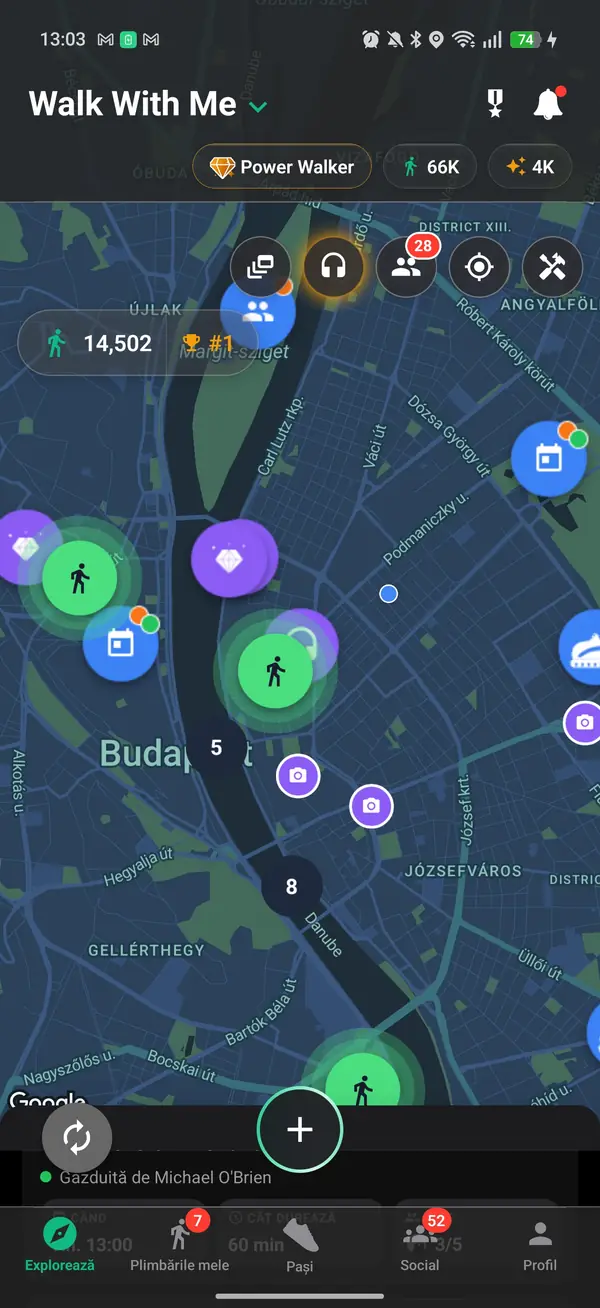 Harta Explore cu plimbări în apropiere