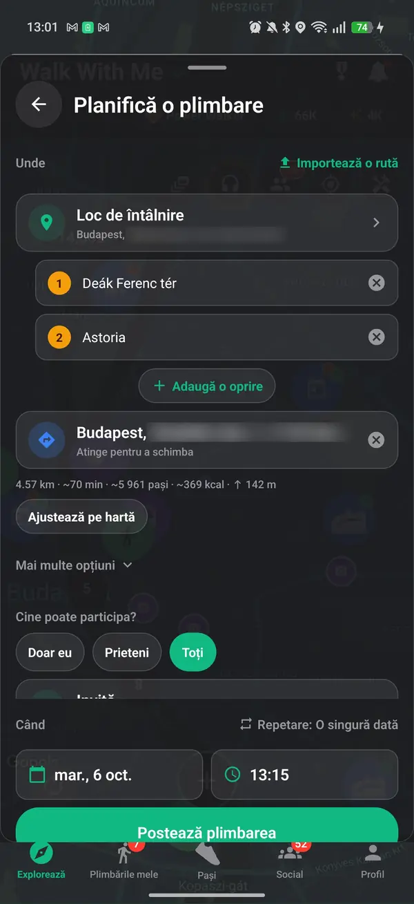 Plănuiește ruta