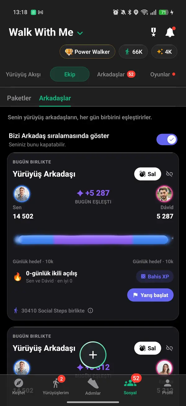 Bir seri ve yedi günlük adım yarışını paylaşan iki yürüyüş arkadaşı